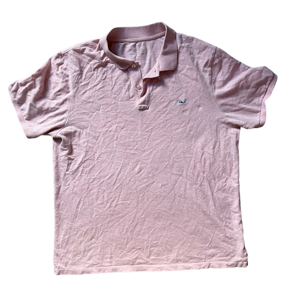 Vineyard Vines Polo Shirt Slim Fit Men's L Pink Short Sleeve Golf Lightweight ✅